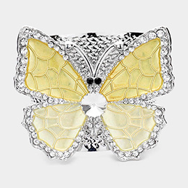 Two Tone Butterfly Cuff Bracelet