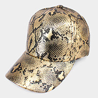 Snake Skin Patterned Baseball Cap