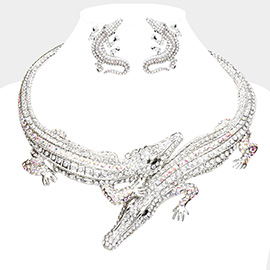 Double Alligator Evening Necklace