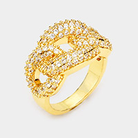 CZ Embellished Metal Ring