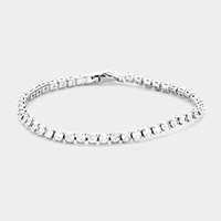 Round CZ Tennis Evening Bracelet