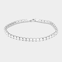 Round CZ Tennis Evening Bracelet