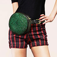 Bling Round Fanny Pack / Belt / Crossbody Bag