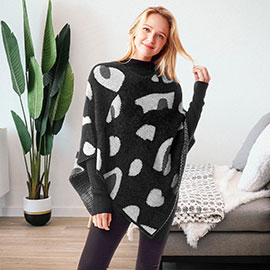 Leopard Patterned Soft Poncho