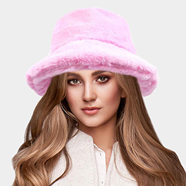 Soft Faux Fur Bucket Hat