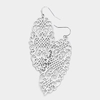 Filigree Metal Dangle Earrings