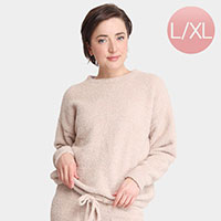 Solid Loungewear Sweatshirts Top