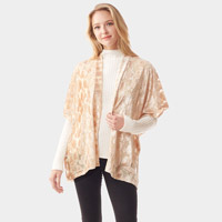 Velvet Burnout Shawl Poncho