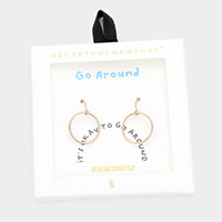 Secret Box _ Metal Open Circle Dangle Earrings