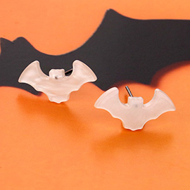 Resin Bat Stud Earrings