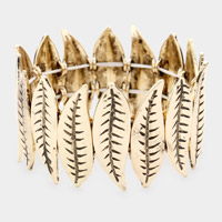 Metal Leaf Stretch Bracelet