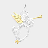 Cut Out Metal Angel Pendant