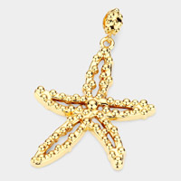 Bubble Detailed Metal Starfish Pendant