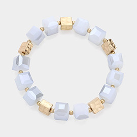 Cube Beaded Stretch Bracelet