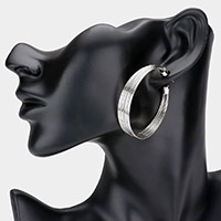 Double Layered Metal Hoop Earrings