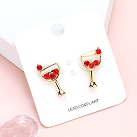 Stone Embellished Cocktail Stud Earrings