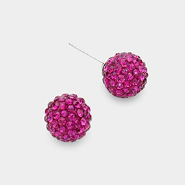 Shamballa Ball Stud Earrings