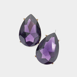 Teardrop Stone Evening Earrings