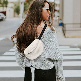 Faux Fur Fanny Pack / Belt Bag