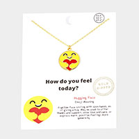 Gold Dipped Emoji Pendant Necklace