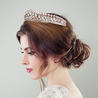 Teardrop Stone Cluster Princess Tiara