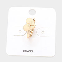 2PCS - SOUL SISTERS Brass Metal Broken Heart Rings