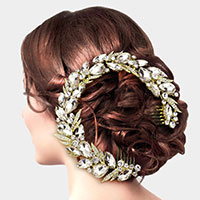 Multi Stone Cluster Hair Comb