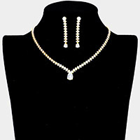 CZ Teardrop Accented Necklace