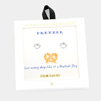 Secret Box _ Metal Pretzel Stud Earrings