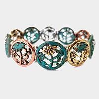 Metal Flower Stretch Bracelet