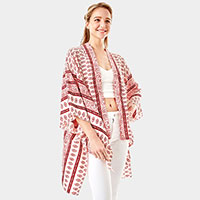 Greek Mati Mataki Printed Cover Up Kimono Poncho