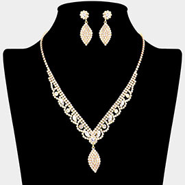 Rhinestone Marquise Accented Necklace