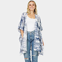 Tie Dye Cover Up Kimono Poncho