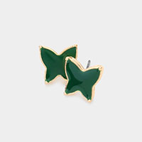 Enamel Butterfly Stud Earrings