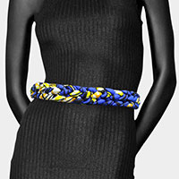 Braided Patterned Fabric Belt