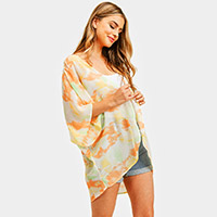 Tie Dye Cover Up Kimono Poncho