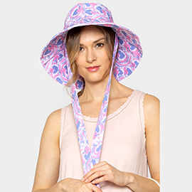 Watercolored Chin Tie Bucket Hat