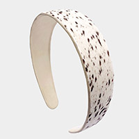 Genuine Leather Animal Patterned Headband