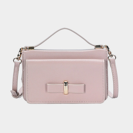 Solid Rectangle Tote / Crossbody Bag