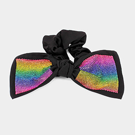 Oversized Flexible Bling Bow Scrunchie Hairband