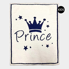 Prince Message Crown Printed Kids Throw Blanket