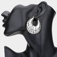 Metal Door Knocker Pin Catch Earrings