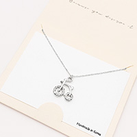 Rhinestone Embellished Bicycle Pendant Necklace