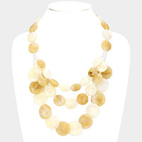 Marble Beads Layered Necklace