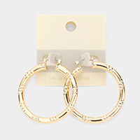 14K Gold Dipped Metal Hoop Pin Catch Earrings