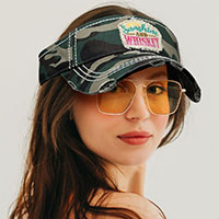 Sunshine And Whiskey Vintage Visor Hat