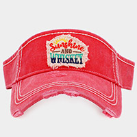 Sunshine And Whiskey Vintage Visor Hat