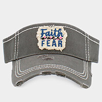 Faith Fear Vintage Visor Hat