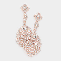 Rhinestone Pave Evening Earrings