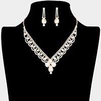 Cubic Zirconia Rhinestone Pave Necklace